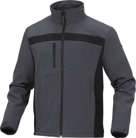 Delta Plus lichte softshell elasthaan jas - Grijs | Zwart - L