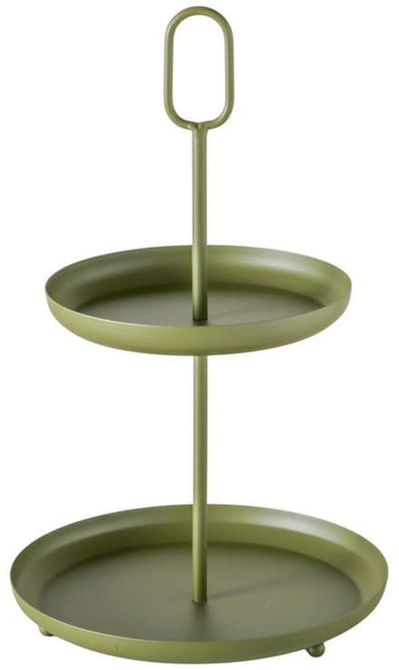 Boltze - Etagere - Tray - Metaal - Groen - 2 lagen - 34x20.5cm