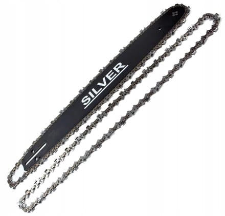 Silver Serie - Zaagketting Set - 35cm - Inclusief 2 Kettingen