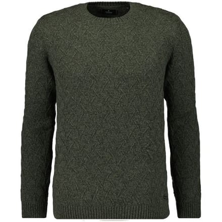 Ragman Trui Round Neck Texture Knit Hunter Green / male