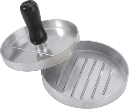 Hamburgerpers - Hamburgermaker - RVS - Smash Burger - BBQ en Pan - Barbecue Accessoires - Grillgroeven - Zilver