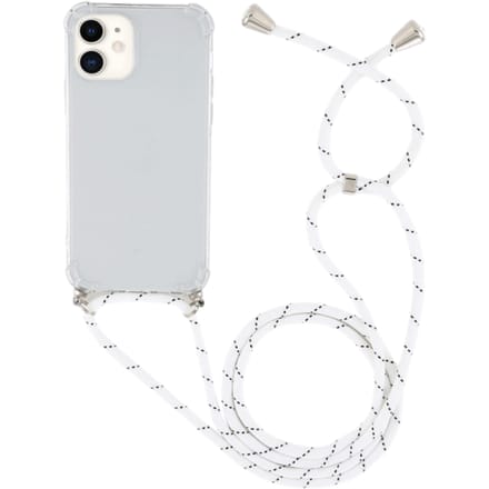 Comfycase iPhone 12 Mini Shockproof Telefoonhoesje met Koord Transparant