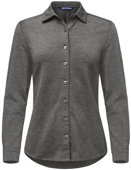 Cutter & Buck Advantage Shirt Dames 352411 - Antraciet Melange - 38/M