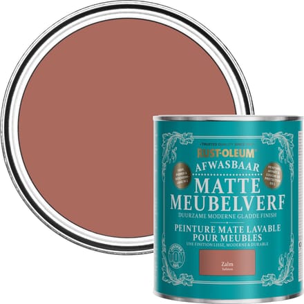 Rust-Oleum Rood Afwasbaar Matte Meubelverf - Zalm 750ml