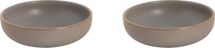 Palmer - Schaal - Kom - Sandy Loam - 50 cl - 16 cm - Grijs - Stoneware - Bordenset - 2 stuks