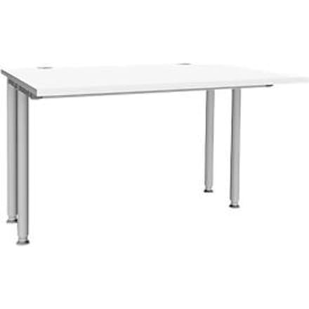 Schäfer Shop Genius bureau MODENA FLEX, breedte 1200 mm, aan beide zijden ingekort, wit