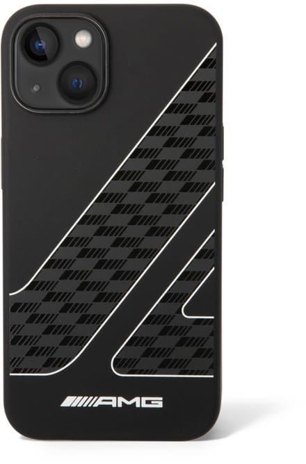 AMG Back cover voor iPhone 14 - Dubbele laag - Black - Sportief design met carbonlook
