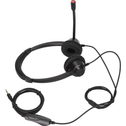 Casque Centre d'Appels Réduction de Bruit Polyvalent Casque On-Ear 3,5 mm pour Bureau à Domicile Centre d'Appels Télémarketing