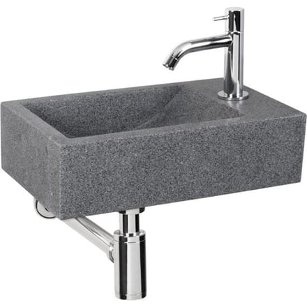 Fonteinset Cheops Natuursteen Wasbak 40 X 23 X 11 Cm