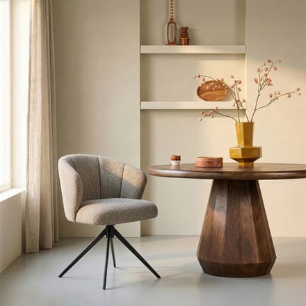 Eetkamerstoel Trust - Draaibare Stoel - Stof Oasis Mocca - Pocketvering ARS