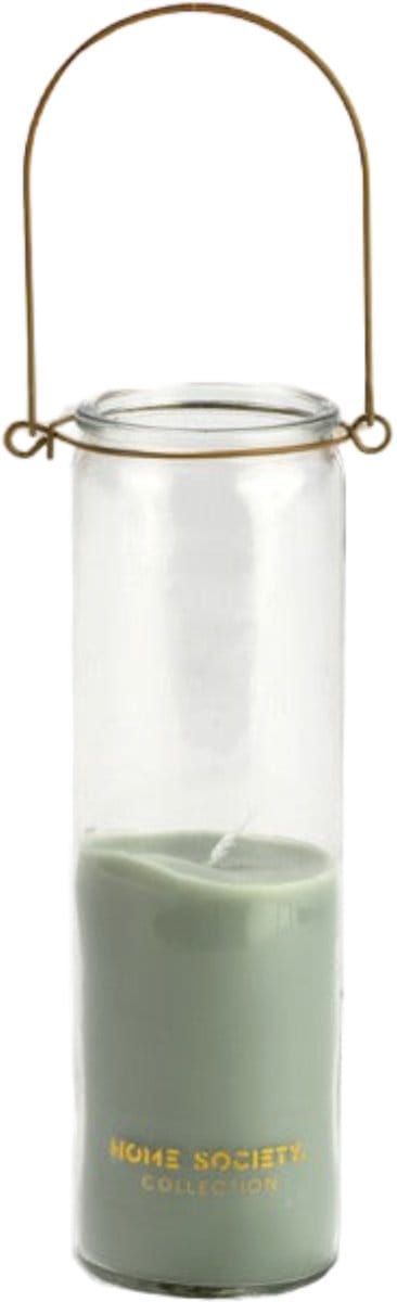 Home Society - Buitenkaars in glas 'Frank' - Celadon Green - tuinverlichting