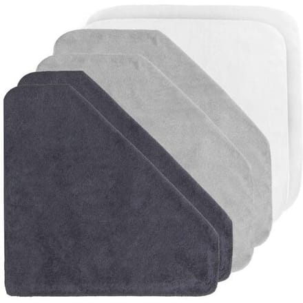 Prénatal badstof monddoekjes 6 stuks Graphite Grey unisex