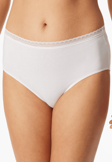 Schiesser 3PACK Midi Slip - Modern Multipacks Dames Onderbroek - wit