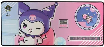 Blue Sky Studios Kuromi XXL bureaumat gaming roze muismat.