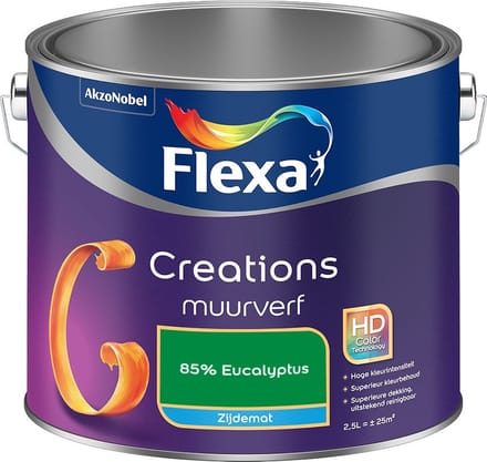 Flexa - Creations Muurverf Zijdemat - 85% Eucalyptus - Mengverf - 2,5 L