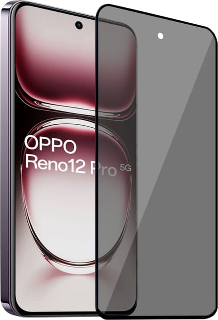 Geschikt voor OPPO Reno 12 / 12 Pro - Privacy Screenprotector - Beschermglas - Privé GuardCover