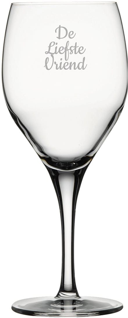 Gegraveerde witte wijnglas 34cl De Liefste Vriend