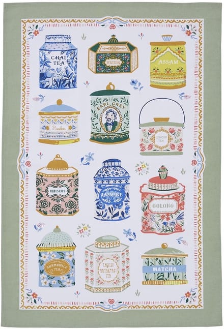 Theedoek - Tea Tins theedoek - 100% katoen