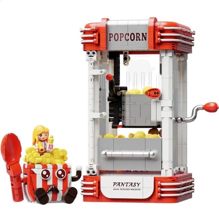 Pantasy, 3D Bouwblokjes, Retro collection, Popcorn Machine, 85046, 21,5x16x27,5cm