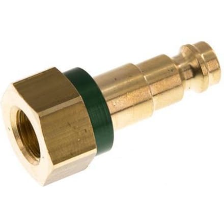 Messing DN 5 Groen-Coded Luchtkoppeling Insteeknippel G 1/8 inch Binnendraad