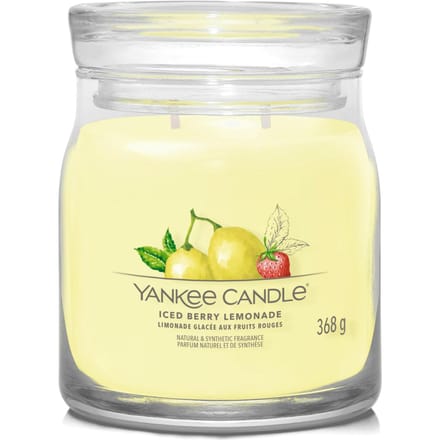 Yankee Candle - Iced Berry Lemonade Medium Geurkaars - 50 branduren - 2 lonten