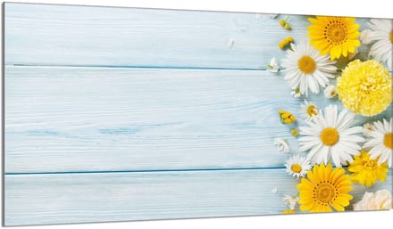 TMK ArtDeko - Snijplank - Beschermglas - 90x52 cm - Rumianek