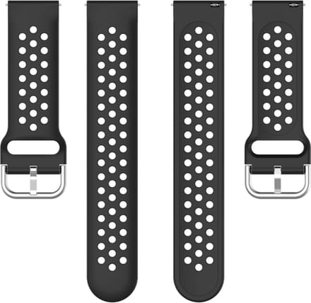 Siliconen bandje - geschikt voor Fitbit Versa / Versa 2 - zwart