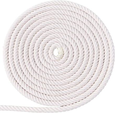 Gedraaid Katoenen Touw 10mm 10m voor Macramé en Knutselen