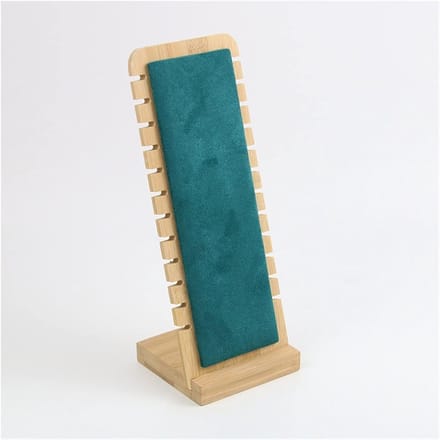 Sieraden display standaard - Ketting houder - Sieraden presenteren - Fluweel en hout - Niet gespecificeerd - Groen
