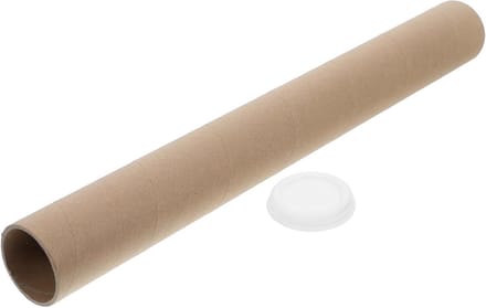 Posterkoker Kraft - Verzendbuis Papier - Documenten Beschermen - Schokbestendige Constructie - 48 cm Lengte - Bruin