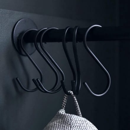 House doctor set van 10 S-haken - Zwart