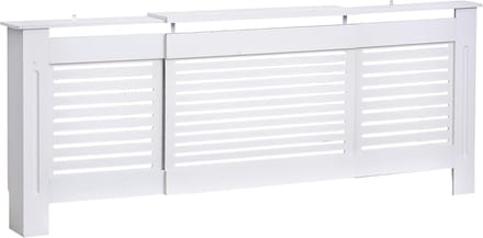 Verstelbare en Uitschuifbare Radiatorombouw - Wit MDF