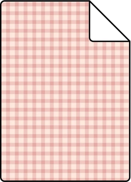Proefstaal ESTAhome behang ruitjes terracotta roze - 26.5 x 21 cm - 131641-S