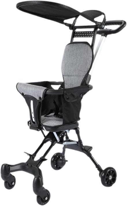 Draagbare Kinderwagen - Lichtgewicht Buggy - Comfortabel Reizen - Opvouwbaar Compact - 52 x 42 x 90 cm - Zwart