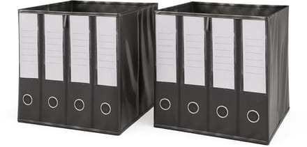 Vicco Opbergbox – 30 x 30 cm Set van 2 Zwart