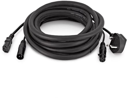 DMX- en UK IEC-combinatiekabel van Gear4music, 5 m