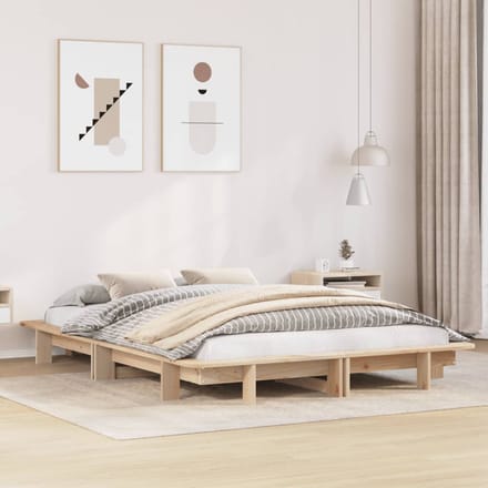 vidaXL - Bedframe - zonder - matras - massief - grenenhout - 120x200 - cm
