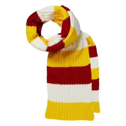 Oeteldonk sjaal - Ribstructuur - One size / Rood/wit/geel