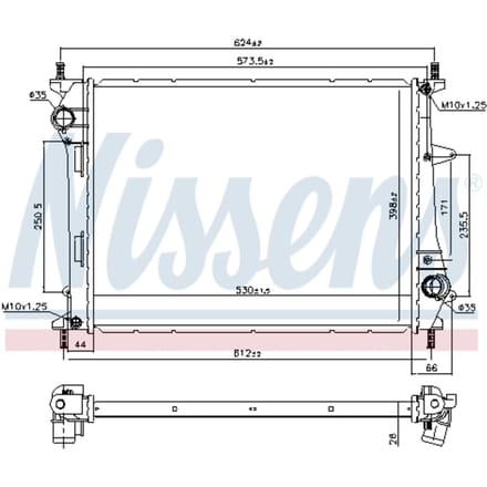 Radiator, motorkoeling NISSENS 617867