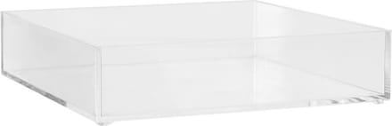 5Five Make-up houder box - 20 x 20 x 5 cm - transparant kunststof - Nagellak - Sieraden - Organizer bakjes - sorteer vakjes