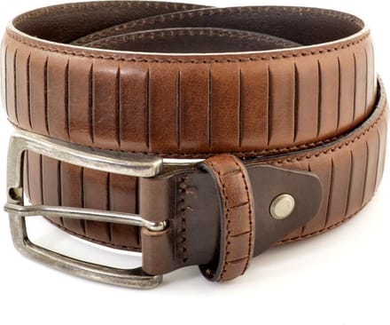 Muller & Sons Vintage Heren Broekriem Bruin 95 cm