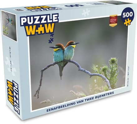 Puzzel Eenafbeelding van twee Bijeneters - Legpuzzel - Puzzel 500 stukjes