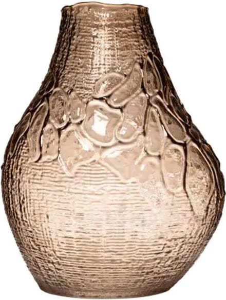 Hakbijl Glass | Vaas Croco | Glazen vaas | Taupe