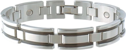 Magneet Armband Executive Black Stripe - L