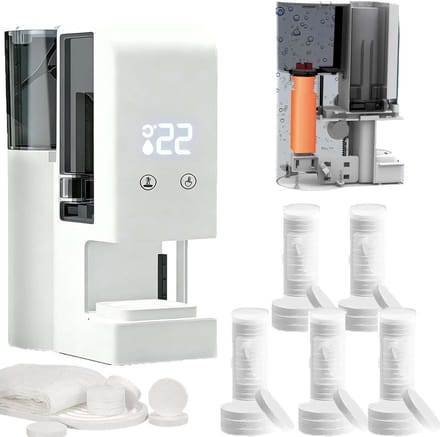 Warme Handdoek Dispenser - Handdoek Stomer - Gezichtsbehandelingen Thuis - 5 Seconden Opwarming - 20 Vellen Capaciteit - Wit