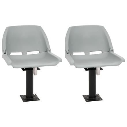 vidaXL - Bootstoelen - 2 - st - met - poot - 360° - draaibaar