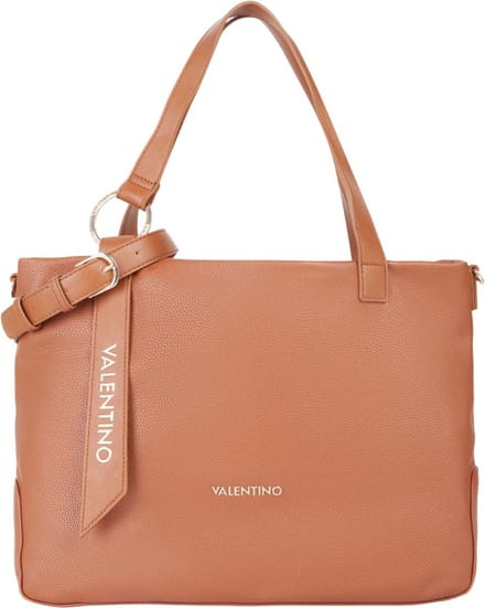 VALENTINO shopper schoudertas Peonies Re Shopping Bag Cuoio bruine
