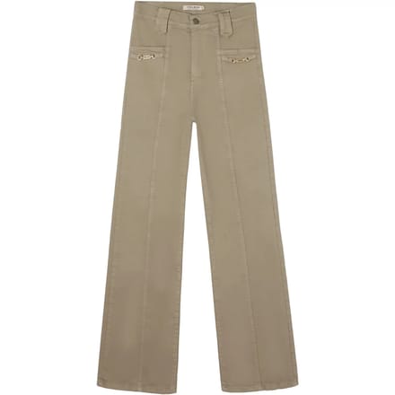 Rechthoekige broek met decoratieve riem voor dames Silbon
