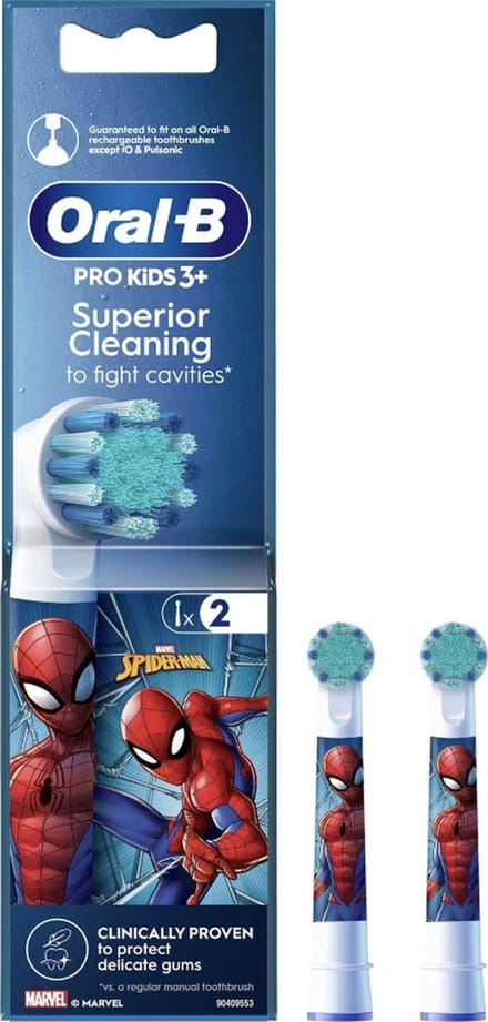 Oral-B PRO Spiderman Opzetborstels, vanaf 3 jaar - 2 stuks