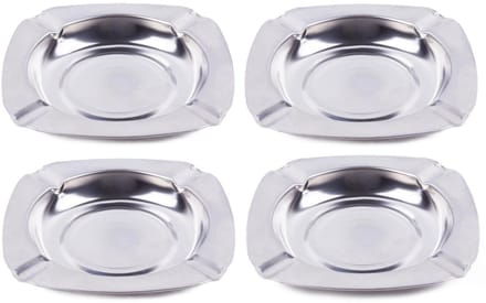 Benson Asbak - 4x - rvs - 11 cm - stapelbaar - binnen/buiten - asbakken